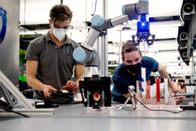In 2021, a team facilitated by the ARM Institute developed quality assurance tests for PPE inspection to improve the performance, productivity, and efficiency of PPE manufacturing in the U.S. Credit: Northeastern University 