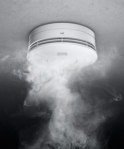 Smart, connected smoke detectors do more than just sense smoke. (Courtesy of ABB)