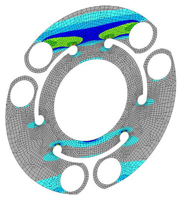 Figure 9: Finite element analysis (FEA) is just one tool that engineers at Zero-Max can use when customizing and optimizing a flexible shaft coupling for a motion control system. With increasing demand and unique applications, designers are customizing motion control components to maximize system precision.
