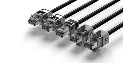 Alysium-Tech’s range of adaptive Gigabit Ethernet assemblies for industrial applications offers (horizontal and vertical) screw locking and is designed to handle the demands of high flex applications. Credit: Alysium-Tech 