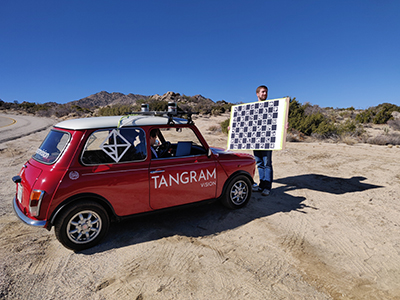 Calibrating the sensors on a proof-of-concept vehicle as part of a Tangram Vision platform deployment
