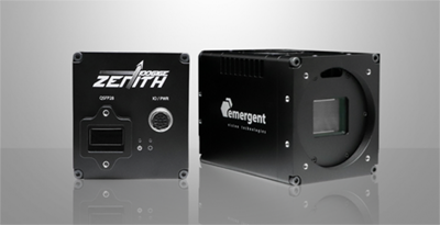 Figure 2: Through a high-speed QSFP28 interface, the Zenith HZ-2000-G 100GigE camera from Emergent Vision Technologies captures full resolution (2048 x 1216) images at 3462fps.