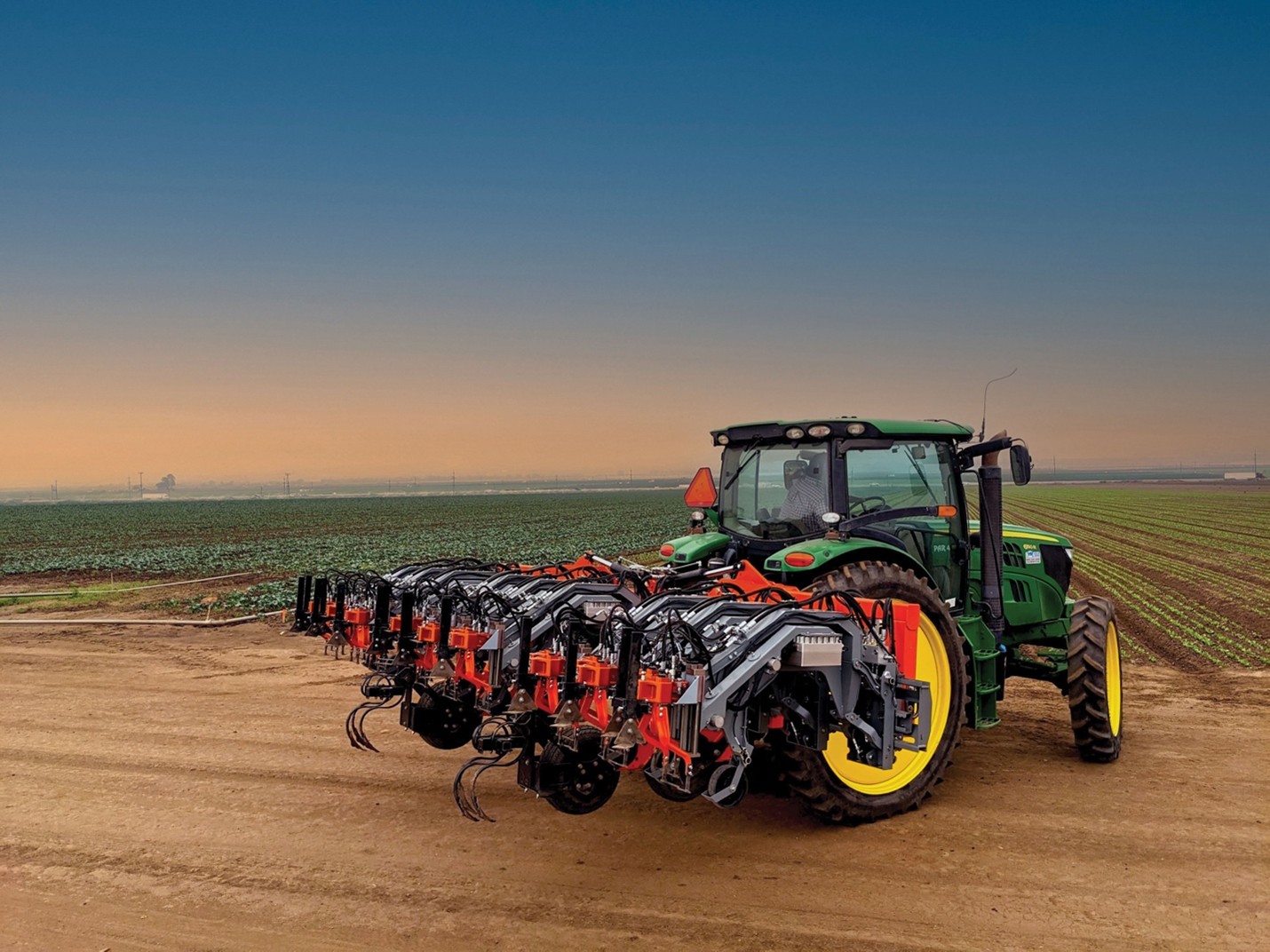 PBC Linear slides on the Vulcan intra-row weeding implement system