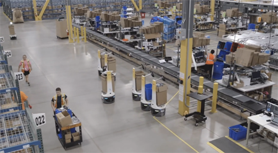 AMRs from Locus Robotics deployed in a DHL facility