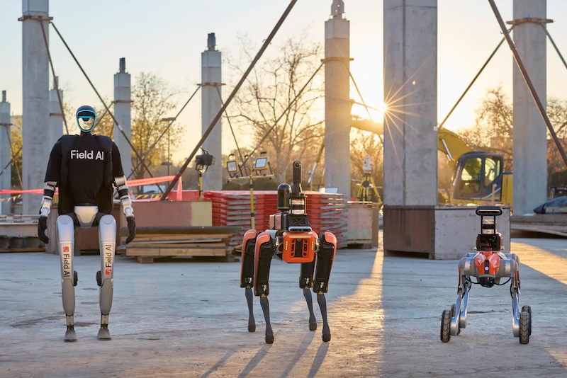 Field AI Press Photo With Three Robots