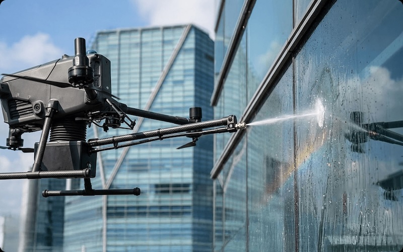 H3 Zoom Drone Window Washing