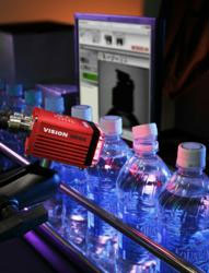 Microscan’s Vision HAWK reads text and barcodes, and performs inspections such as cap alignment and fill level verification.