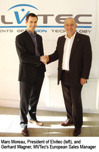 Marc Moreau, President of Elvitec (left), and Gerhard Wagner, MVTec's European Sales Manager