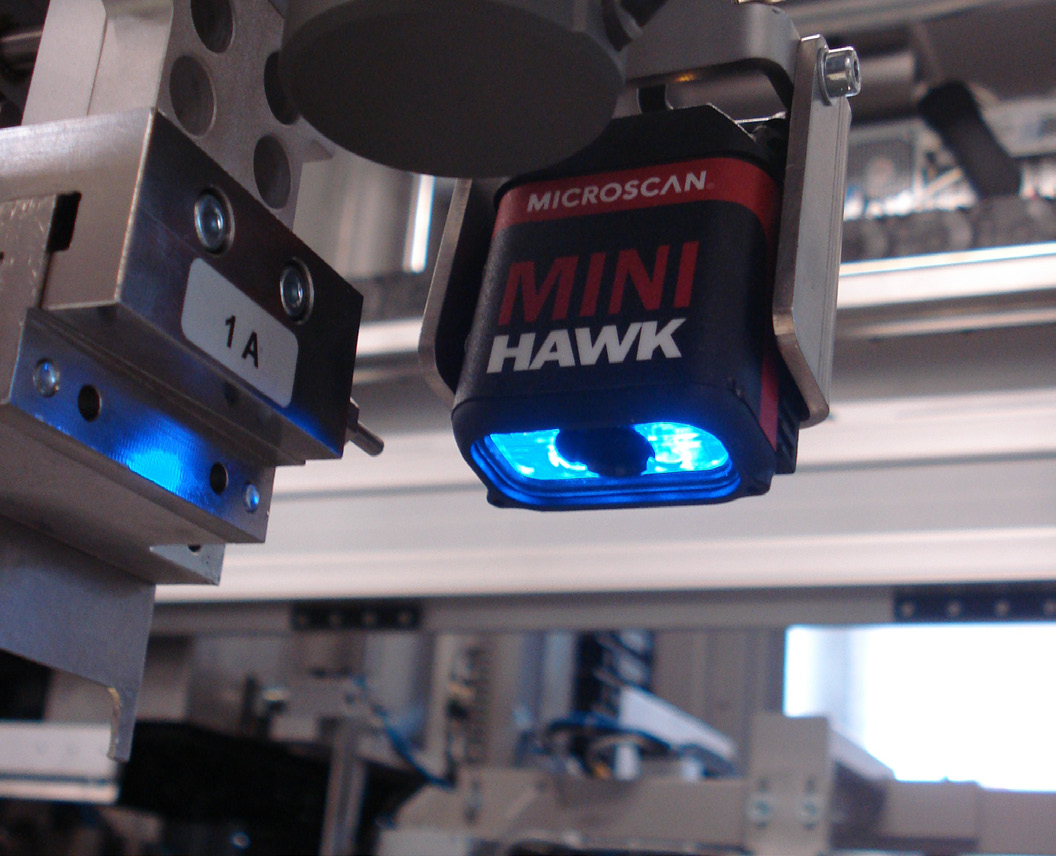 A MINI Hawk Imager ensures code quality and verification in handling, marking and labeling machinery.