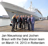 Jan Nieuwkoop and Jochen Braun with the Data Vision team on March 14. 2013 in Rotterdam
