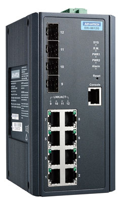 Advantech's new gigabit switches, EKI-9600 series