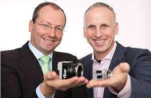 Company founder Norbert Basler and Chairman Dr. Dietmar Ley — 25 years of commitment to image processing.