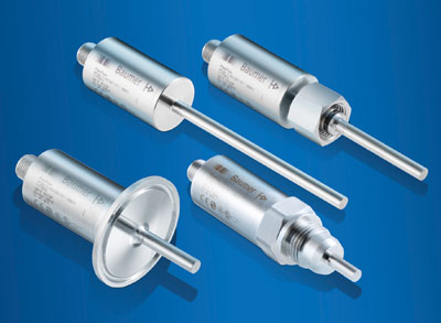 FlexFlow flow and temperature sensors are available with various process connections and rod lengths