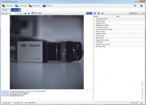  First picture with just one click: the new Baumer GAPI SDK