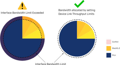 Interface Bandwidth Limit Charts