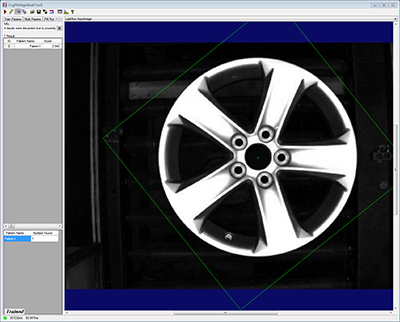 Figure 1: Multiple pattern matching algorithm determines which wheel is present in the image