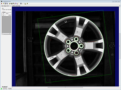 Figure 2: A second wheel is identified by the composite multiple model pattern matching algorithm that matches any similar wheel