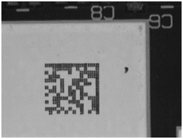 To the human eye, this Data Matrix symbol may appear to be flawless. However, this symbol does not meet barcode quality requirements for some industries and may be unreadable by certain barcode readers.