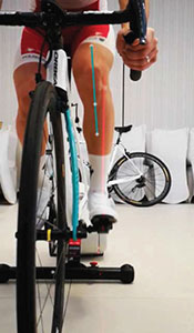  Frontal analysis allows the kinematics of the lower extremities to be identified during pedalling.