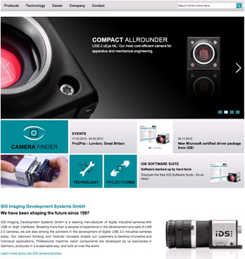 Machine Vision Camera Maker IDS Re-Launches Website with Fresh New Look and Added Functionality