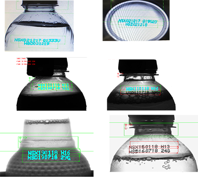 Examples of the varieties of packaging, including manufacturing date and expiration code, that pass on a single production line. Image courtesy of Matrox Imaging.