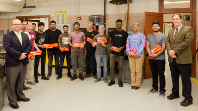 NIU Students receieve metrology tools from Mitutoyo America