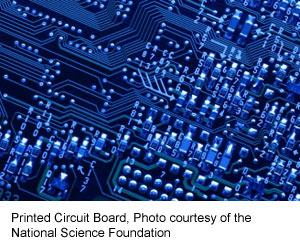 Printed Circuit Board, Photo courtesy of the National Science Foundation