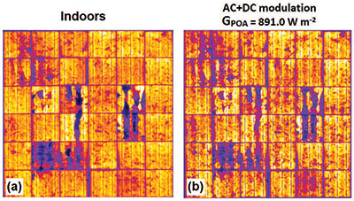 Figure 3i: Mechanically stressed PV panel EL images - stationary