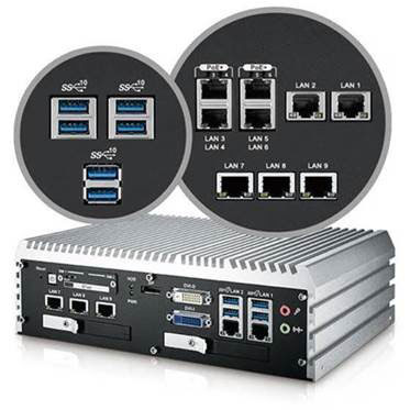 8th Generation Intel® Coffee Lake platform, ECX-1000 Series Fanless Embedded System