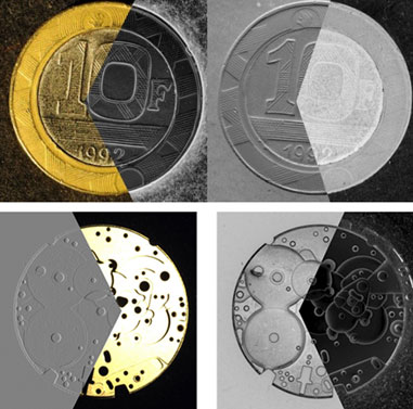 coins and watch sample inspection