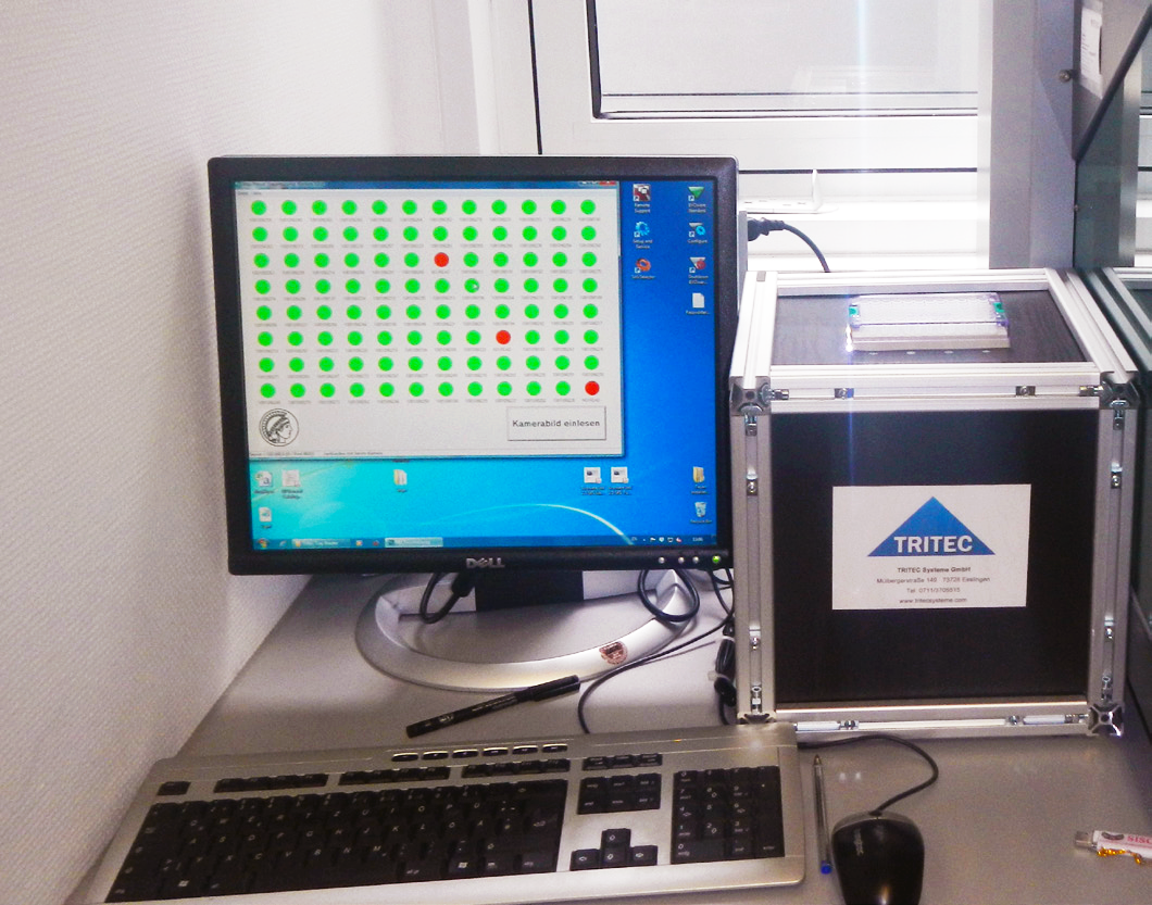 The all-in-one vial reading solution with software from TRITEC Systeme GmbH displays good reads and no reads in just one click.