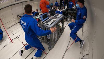 Figure: During the parabolic flight of the esa programme FYT, zero gravity prevails for 20 seconds [Image: AIMIS-FYT] 