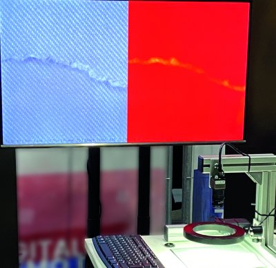 The GigE Vision camera GV-5880CP from IDS ensures precise image acquisition and accurate image evaluation when inspecting fabric webs – sentin GmbH
