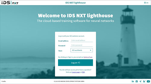 IDS NXT lighthouse login screen