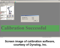 Screen image of calibration software