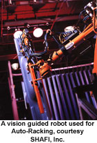 A vision guided robot used for Auto-Racking, courtesy SHAFI, Inc.