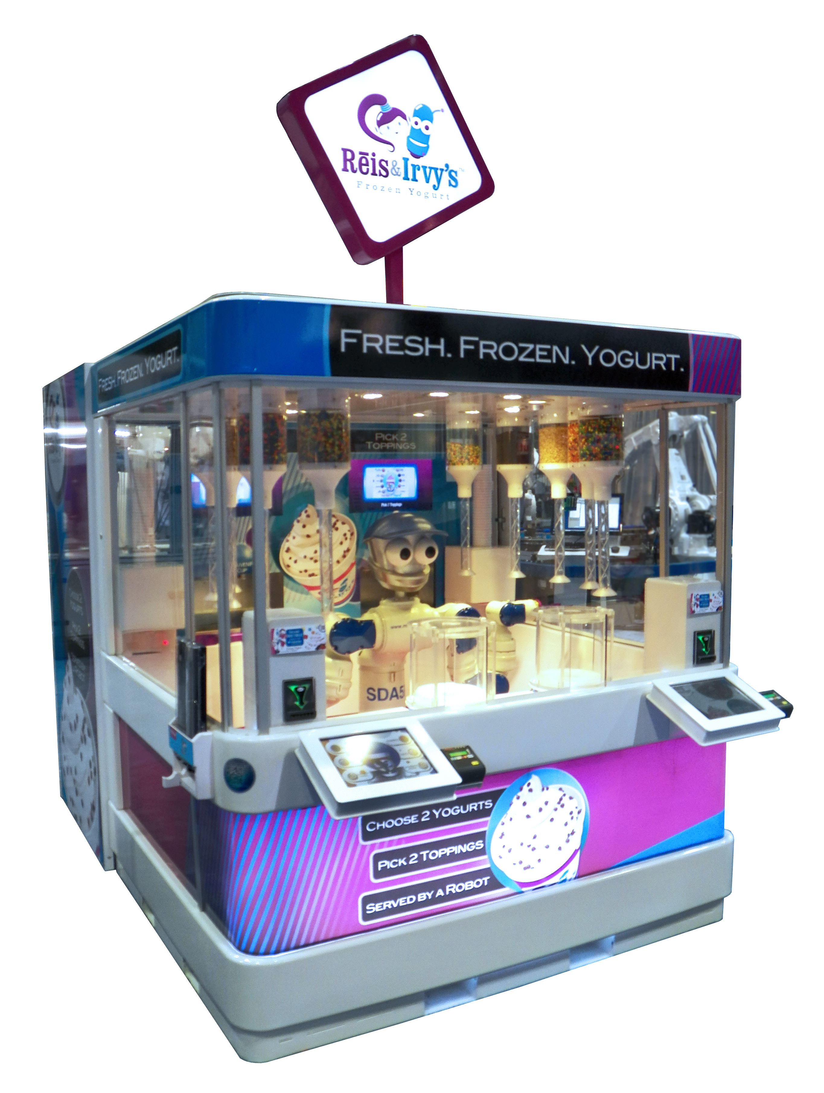 Yaskawa Motoman Partners with Robofusion to Deliver Reis and Irvy’s Frozen Yogurt Factory Robotic Kiosks