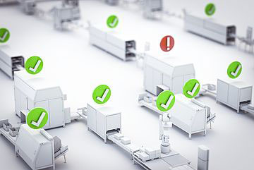 The new Skyline widget from B&R's mapp View software package displays a clear overview of extensive manufacturing systems. 