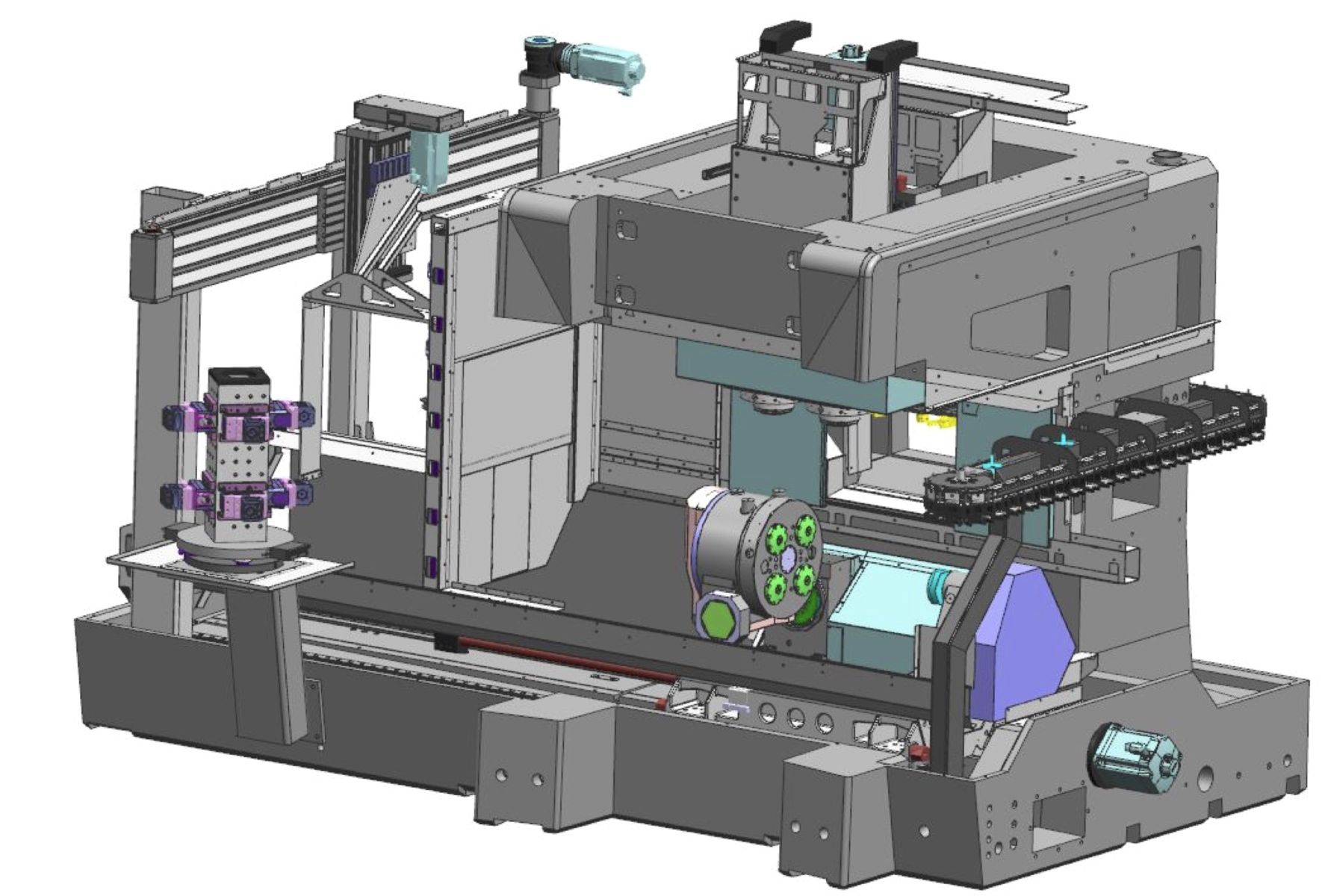 Digital twin of Mikron's 6x6 machine tool