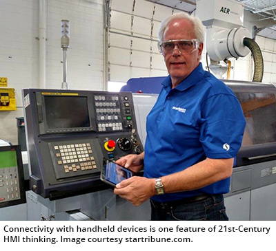 Connectivity with handheld devices is one feature of 21st-Century HMI thinking. Image courtesy startribune.com.