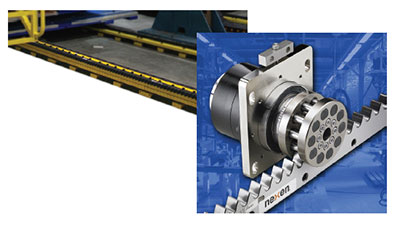 In the RPS system, the pinion consists of bearing supported rollers that engage a unique tooth profile.
