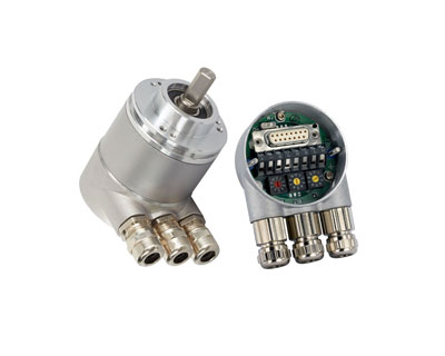 POSITAL’s IXARC Magnetic Absolute Encoder with Connection Cap Features Switches for Simple, Intuitive CANopen Interface Setup