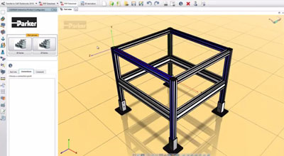 Screenshot of the Parker T-Slot Aluminum Design Architect