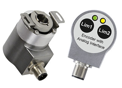 Upgrade: POSITAL’s Programmable Analog Encoders are available with push-buttons on the housing enabling the user to easily specify the upper and lower limits of the mechanical motion.