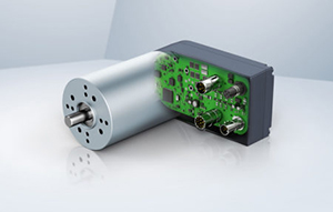 Fig. 1: The ECI63-BLDC internal rotor motor with an integrated electronics module provides a standardized CANopen interface.