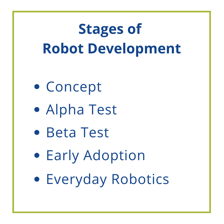 AMT stages of robot development