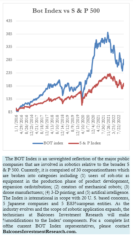 Bot Index vs S & P 500