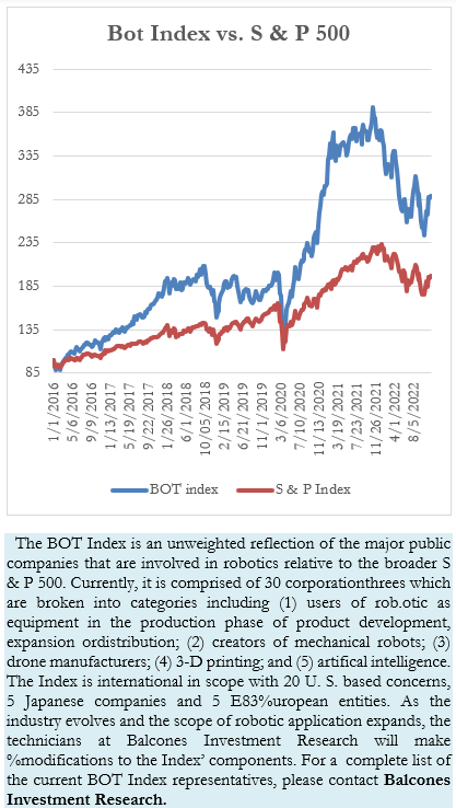 Bot Index vs. S & P 500