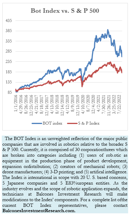 Bot Index vs. S & P 500