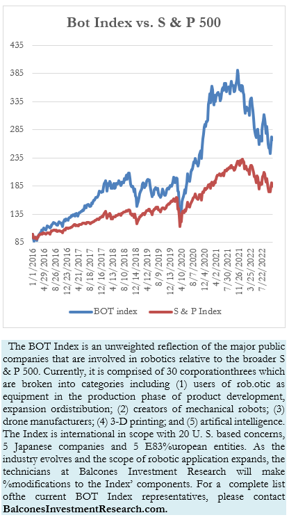 Bot Index vs. S & P 500